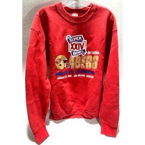 Vintage Trench San Francisco 49ers Super Bowl XXIV Sweatshirt (Size XL)